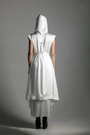 Tamoe Silk Top Stitched Hooded Robe - 3 Color Variants