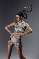 Khutulun Garter Band in Pearl
