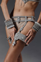 Elohim Modular Garter Band w/ Removable Large Pearl Medallion