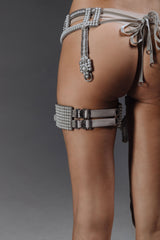 Elohim Modular Garter Band w/ Removable Large Pearl Medallion