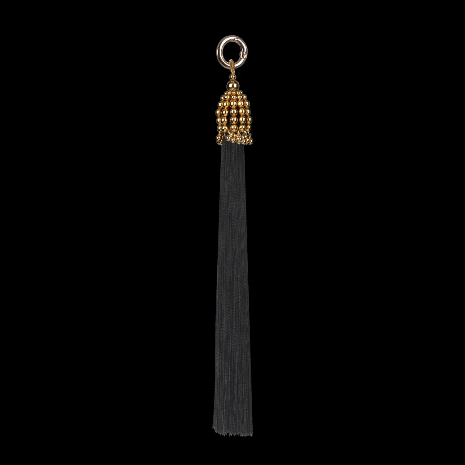 beaded modular tassel gold cap by object and dawn