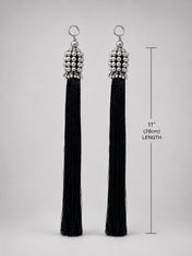 Jas Beaded Cat Ear Headband with 2 Removable Tassels - 4 Color Variants