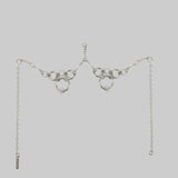 Pearl Jas Modular Headpiece System: with removable White Tassels, Large Pearl Medallions