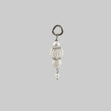 Pearl Jas Modular Headpiece System: with removable White Tassels, Large Pearl Medallions