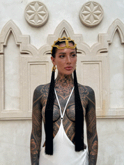 Tamoe Silk Harness Skirt White