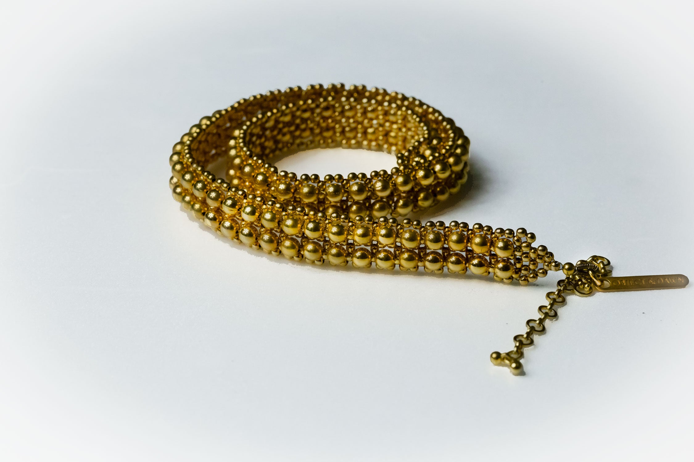 Gold Beaded Hatband