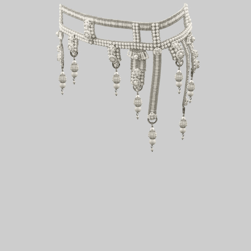 Pearl Amaya Modular Garter Belt w/ Large Pearl Medallions