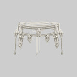 Pearl Amaya Modular Garter Belt w/ White Tassels