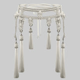 Pearl Amaya Modular Garter Belt w/ White Tassels
