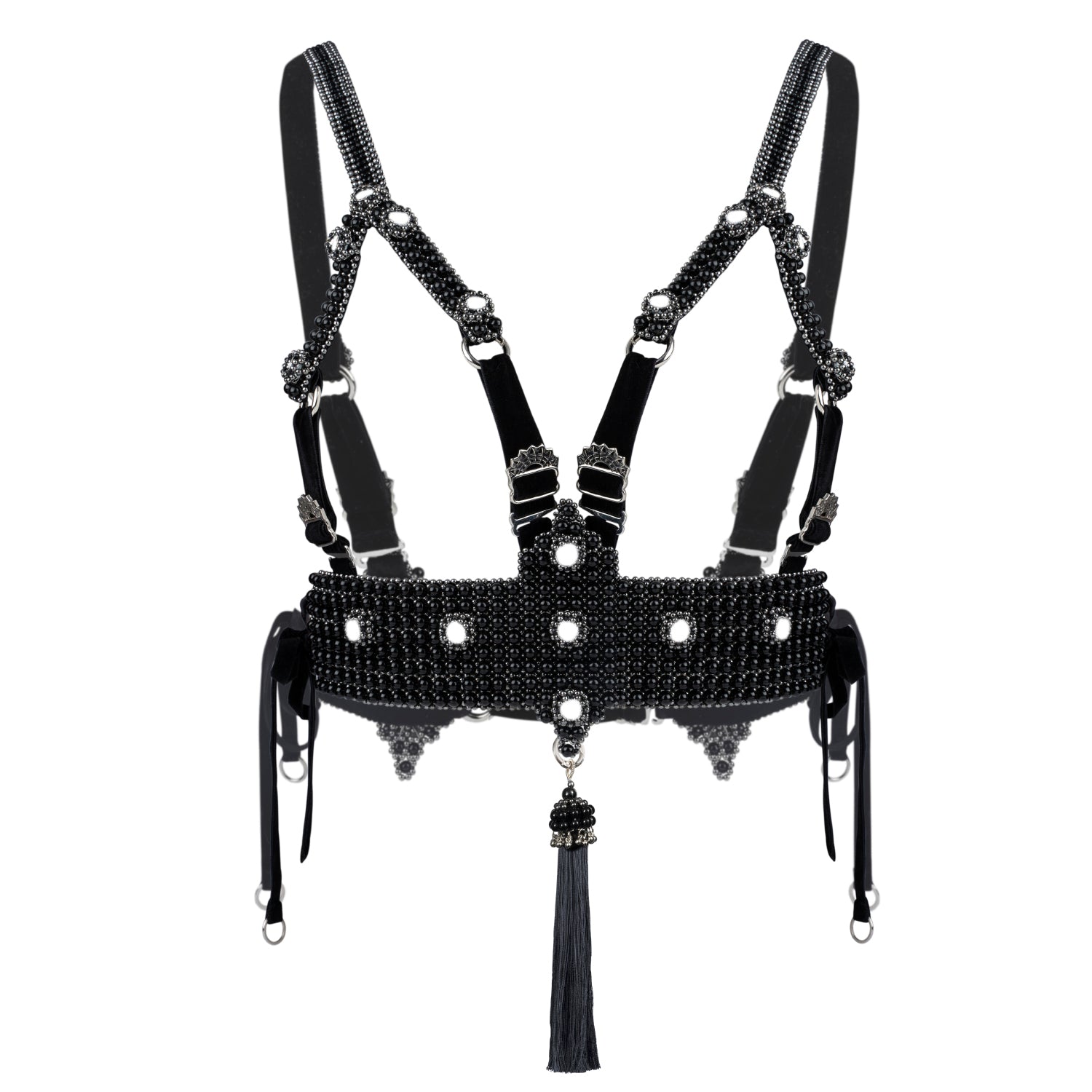 ARTEMISIAHARNESS-JETBLACK-frontwjetblacktassel.jpg