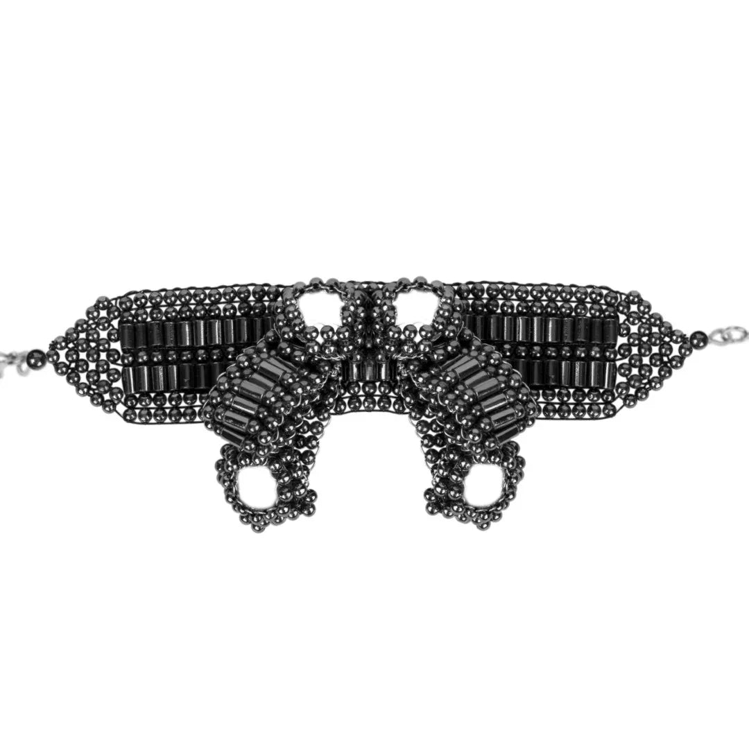 Object & Dawn ghost images of Amaya Bow band jet black front view