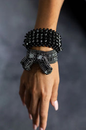 handmade modular bracelet from polymer metal beads by object and dawn