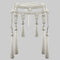 Object & Dawn Beaded Amaya Modular Belt in pearl, modular fashion, ghost image front view