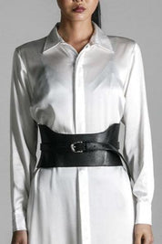 Zheng Leather Structured Corset Belt