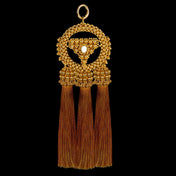handcrafted modular anais medallion gold beads with gold threads by object and dawn