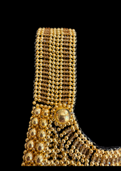 Artemisia 22K Gold Beaded Mesh Top -  Luxury Harness - with 2 Removable Tassels | Best Seller