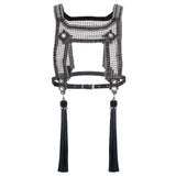 Artemisia Mesh Top – Luxury Beaded Harness with Removable Tassels - 4 Colors | Best Seller
