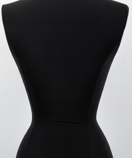 Beaded Tailored Collar Silver  with tassel by Object & Dawn on a mannequin  against a white background