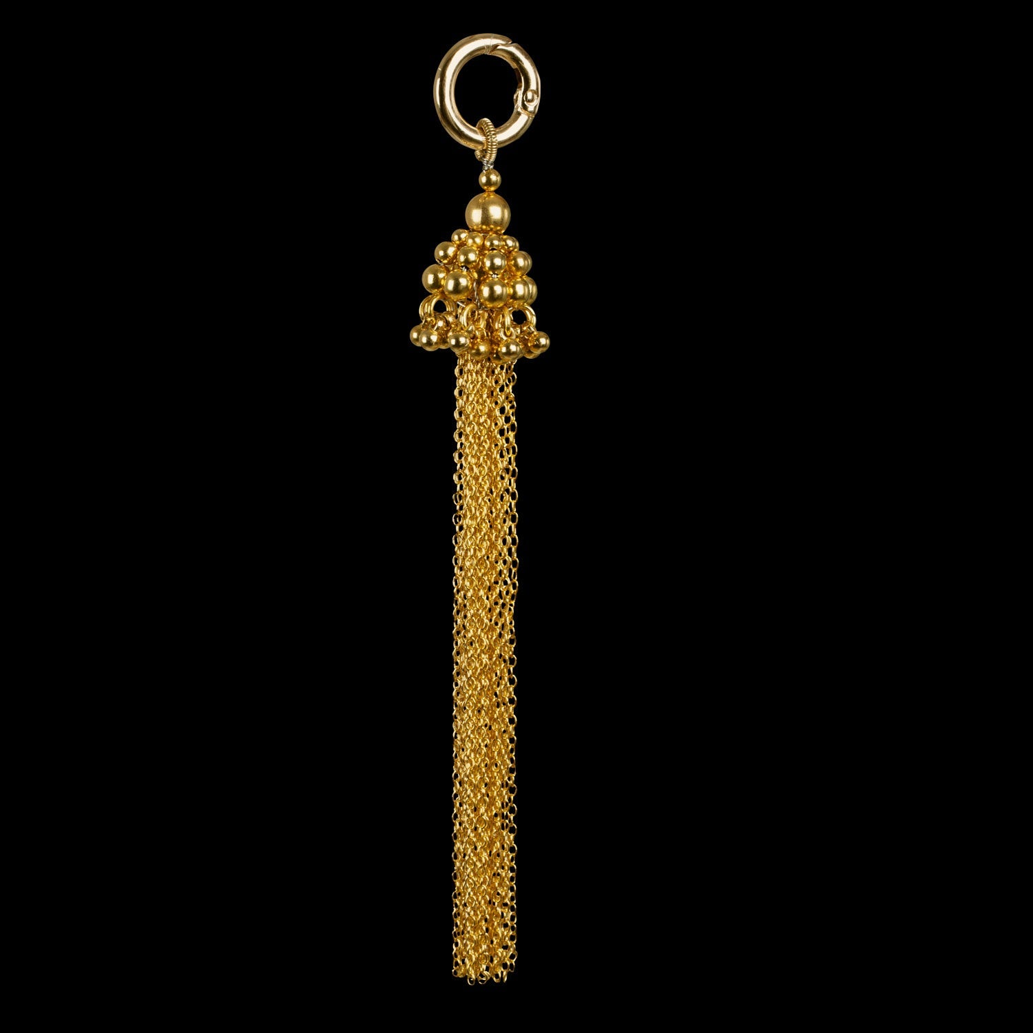Beaded Chain Tassel in Gold