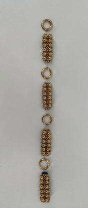 4-Pack of Modular Beaded Extension Links for Jewelry Customization - 6 Color Variants