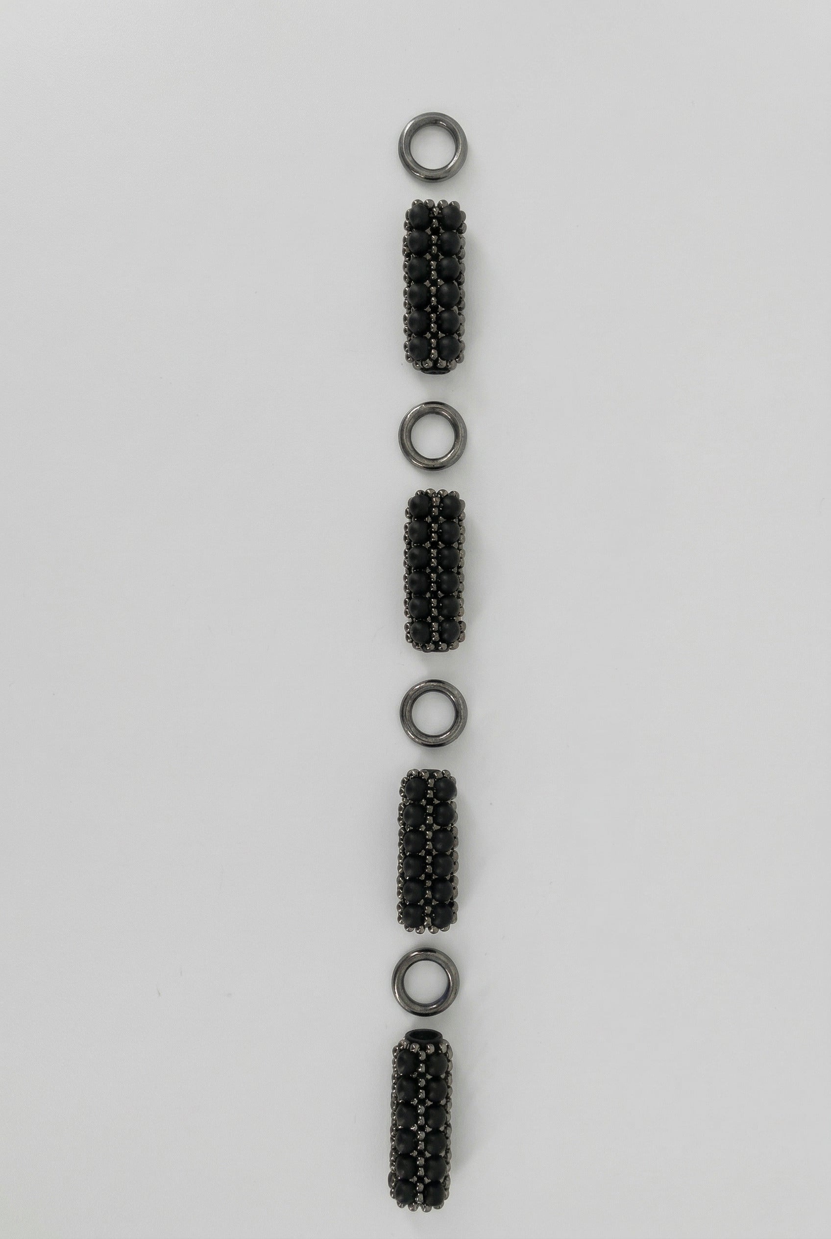 4-Pack of Modular Beaded Extension Links for Jewelry Customization - 6 Color Variants