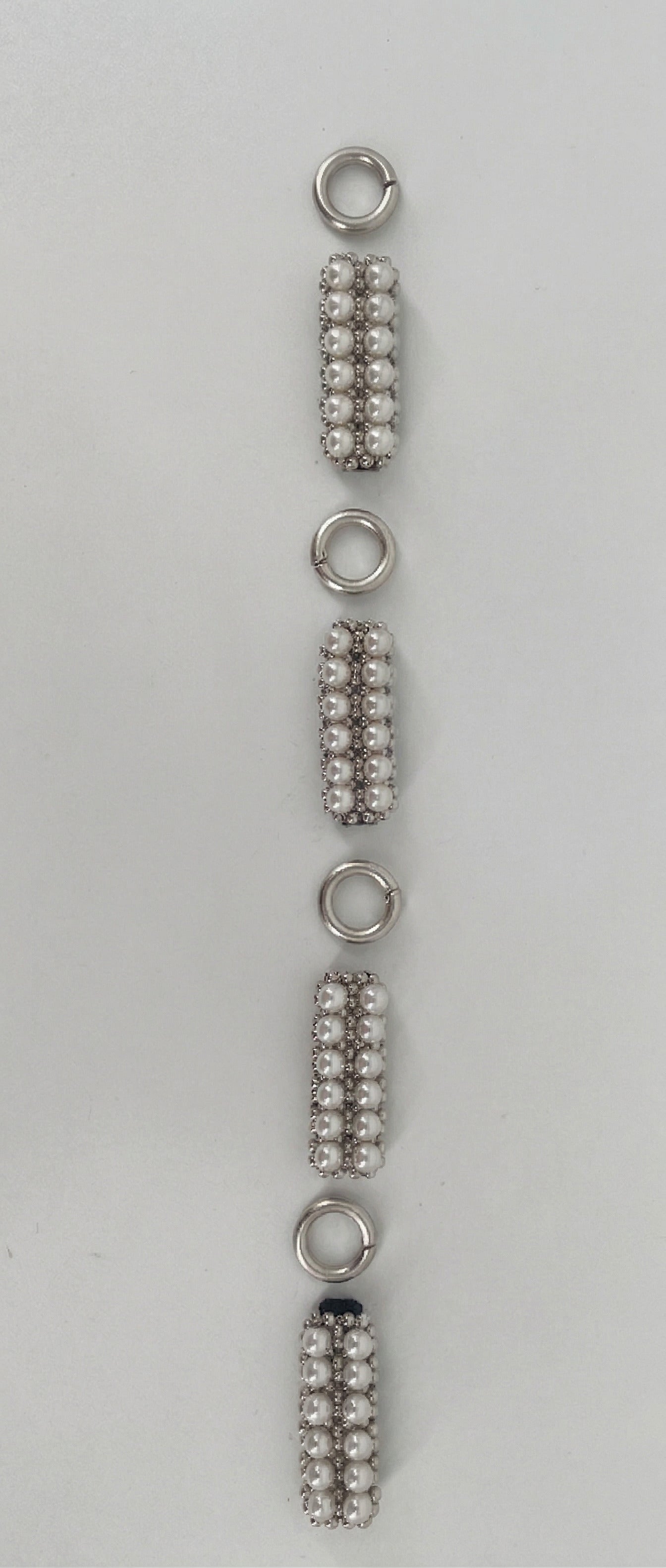 4-Pack of Modular Beaded Extension Links for Jewelry Customization - 6 Color Variants