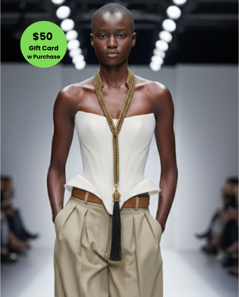 Beaded Tailored Collar with Removable Tie- 6 Looks in 1  - $50 Gift Card With Purchase