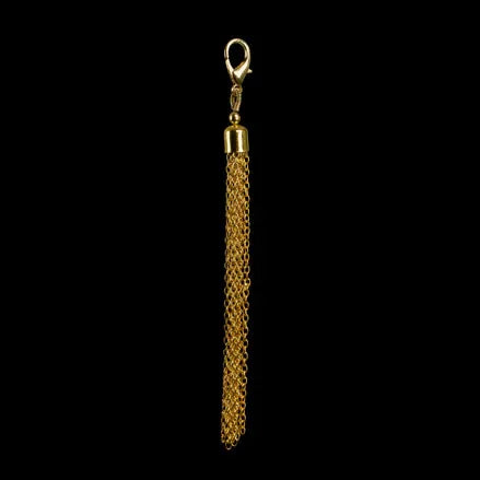 handcrafted chain tassel in gold by object and dawn