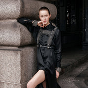 Artemisia Mesh Top in Jet Black with 4 Tassels