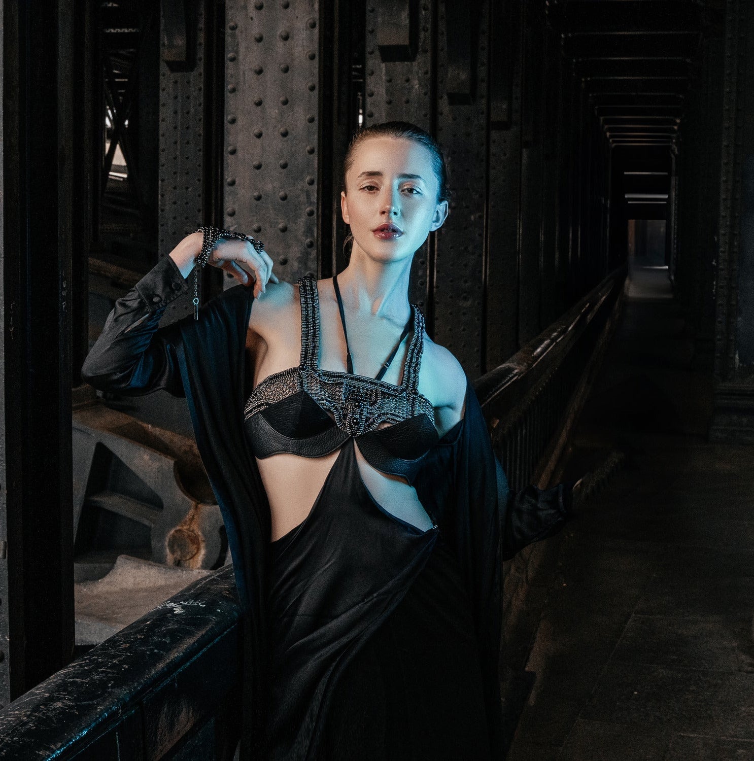 Khutulun Modular Top w/ Leather Balconette Bra - 4 Color Variants