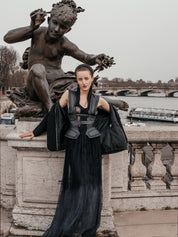 Tamoe 3D Leather Bodice - Black