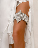 Elohim Modular Garter Band w/ Removable Large Pearl Medallion