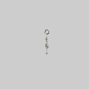 Object and Dawn Modular Beaded attachment for Jas Headpiece System with polymer metal beads and synthetic japanese pearl in grey background