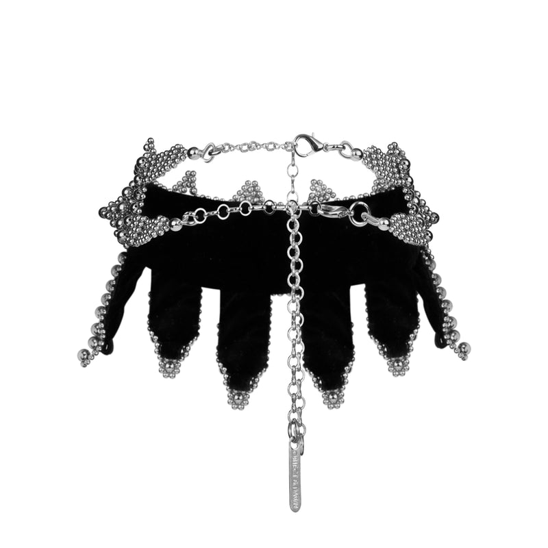 Eingana Choker w/ Removable Tassels in Silver
