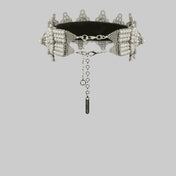 object and dawn eingana crown pearl on neutral background ghost image back view
