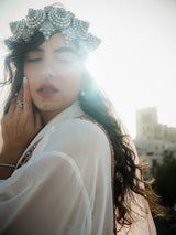 Eingana Pearl Beaded Modular Crown | Bridal Luxury Tiara