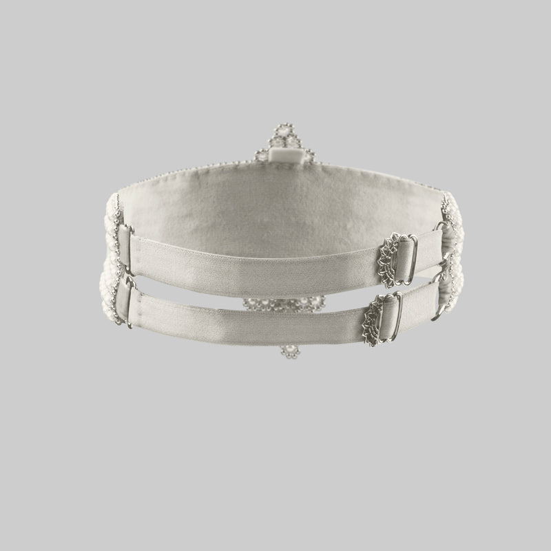 Elohim Modular Garter Band w/ Removable Large Pearl Medallion