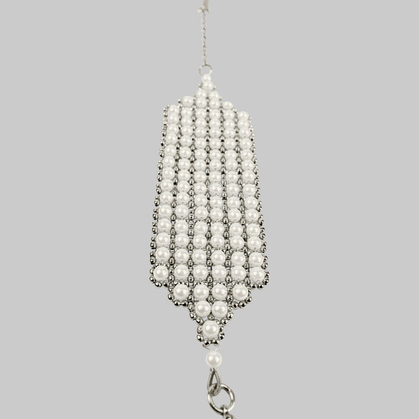 Elohim Wide Textured Band in Pearl