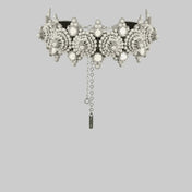 handcrafted modular crown by object and dawn ghost image  in grey background