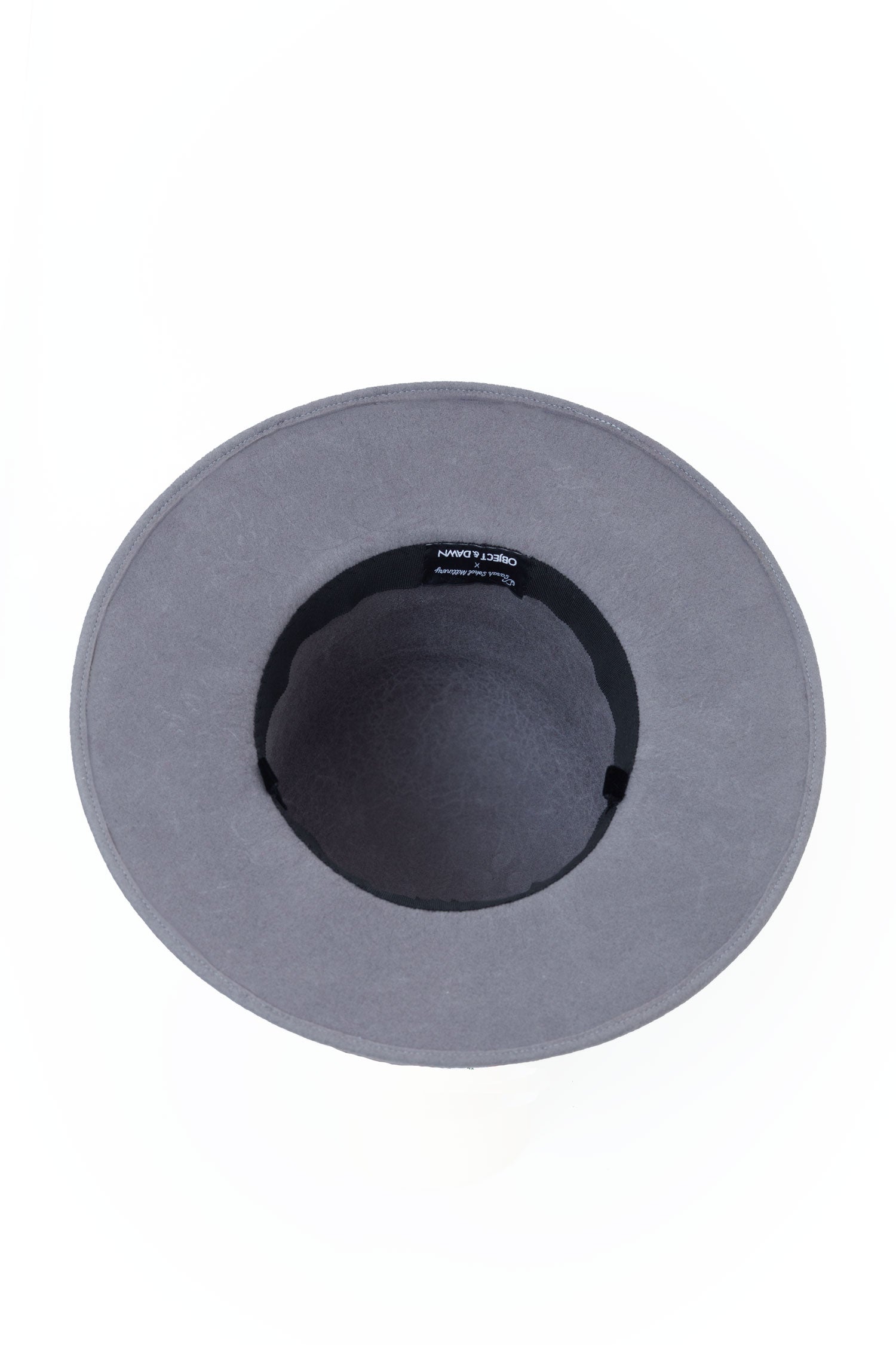 Erykah Modular Domed Hat in Gray Wool Felt