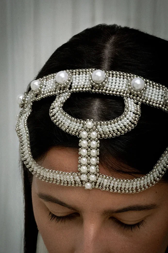 Khutulun Headband in Pearl