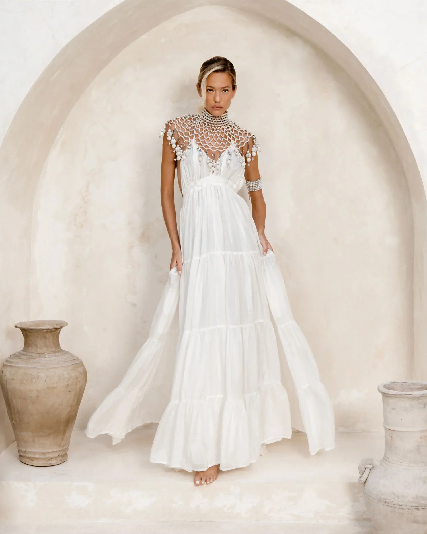 Freja Cape in Pearl - 2 Variants