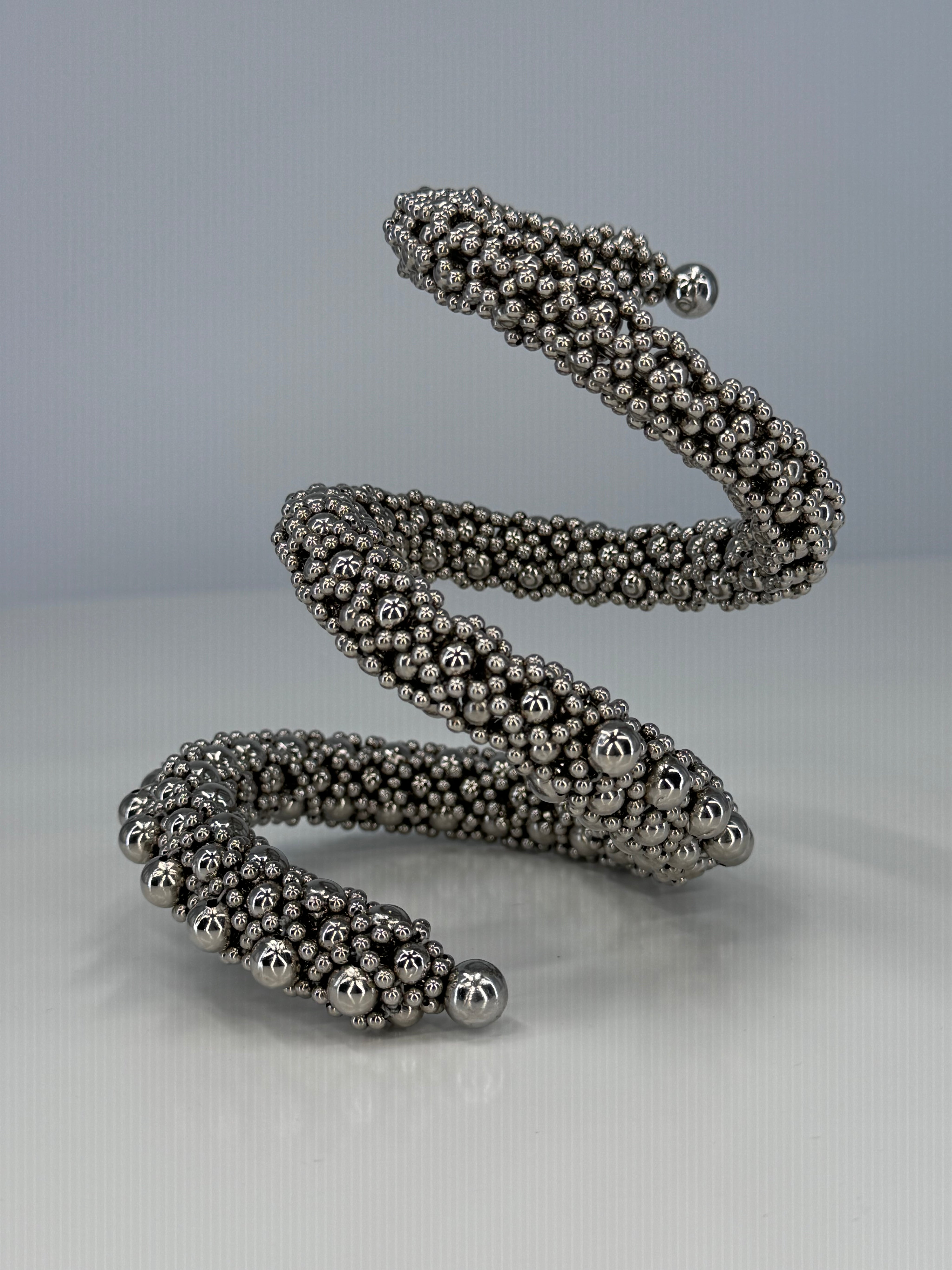 Zetian Beaded Spiral Cuff- 2 Color Variants