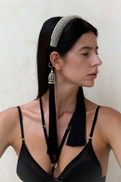 Amaya Beaded Bow Modular Head Band - 3 Color Variants