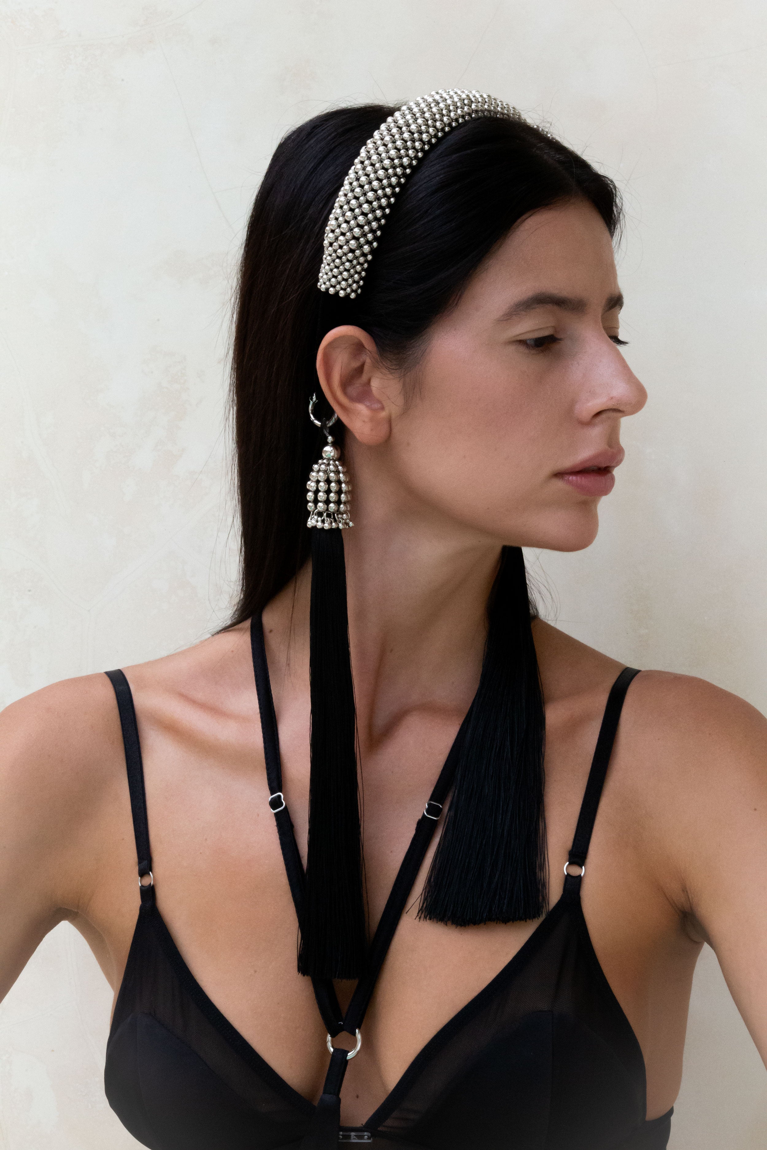 Amaya Beaded Bow Modular Head Band - 3 Color Variants