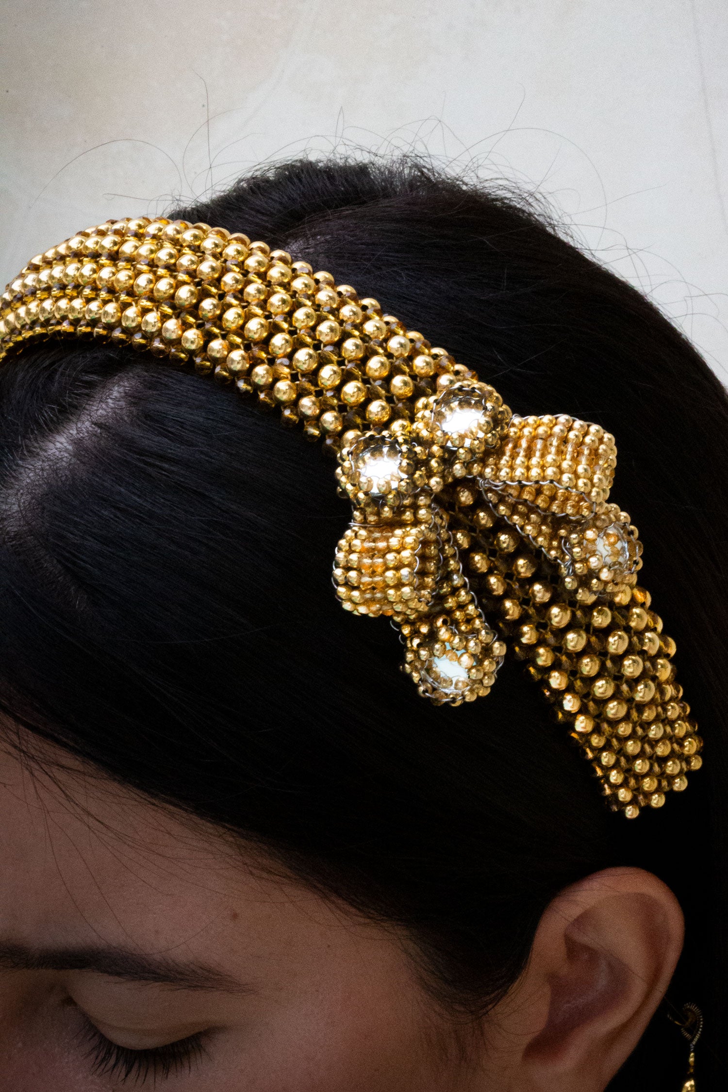 Amaya Beaded Bow Modular Head Band - 3 Color Variants