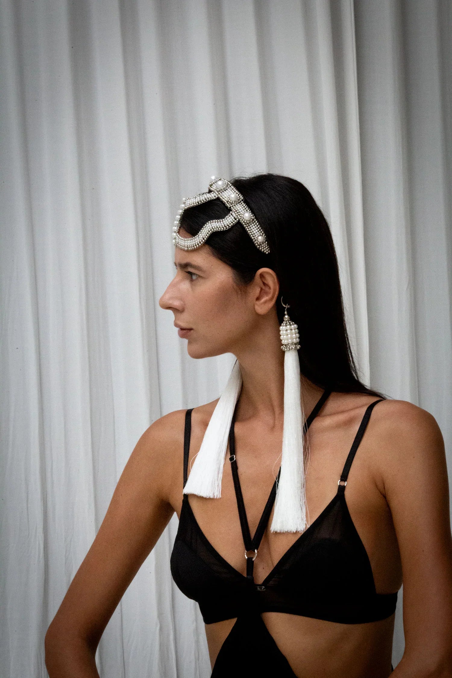 Khutulun Headband in Pearl