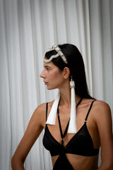 Khutulun Pearl Beaded Statement Headband w/ Removable Tassels | Best Seller
