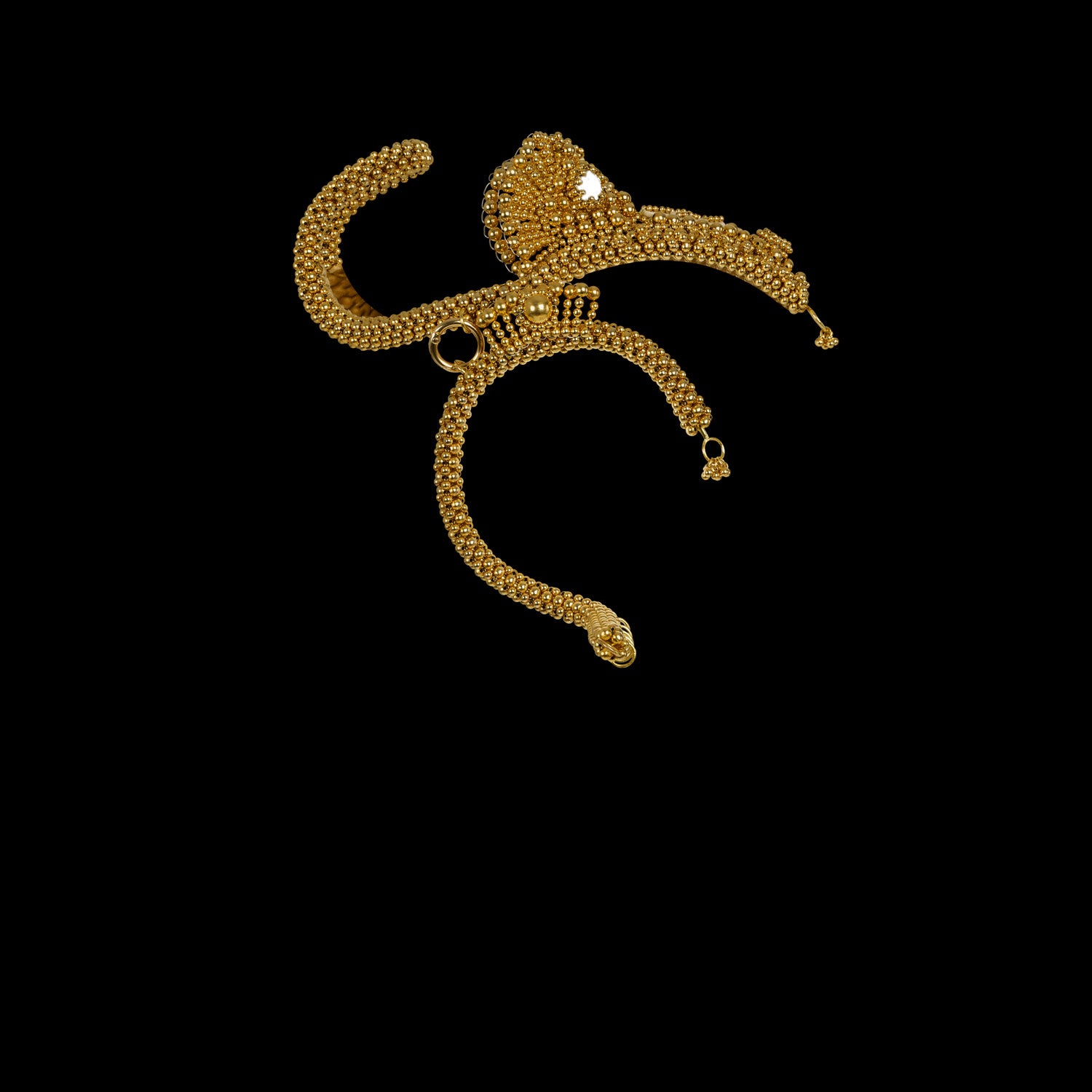 Men's Jas Modular Headpiece System in Gold