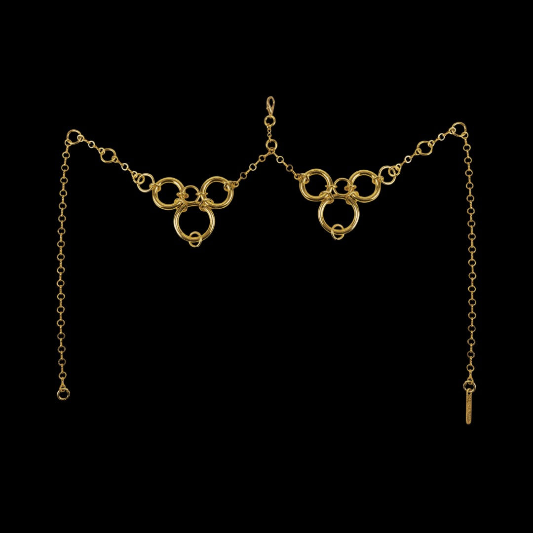 Men's Jas Modular Headpiece System in Gold